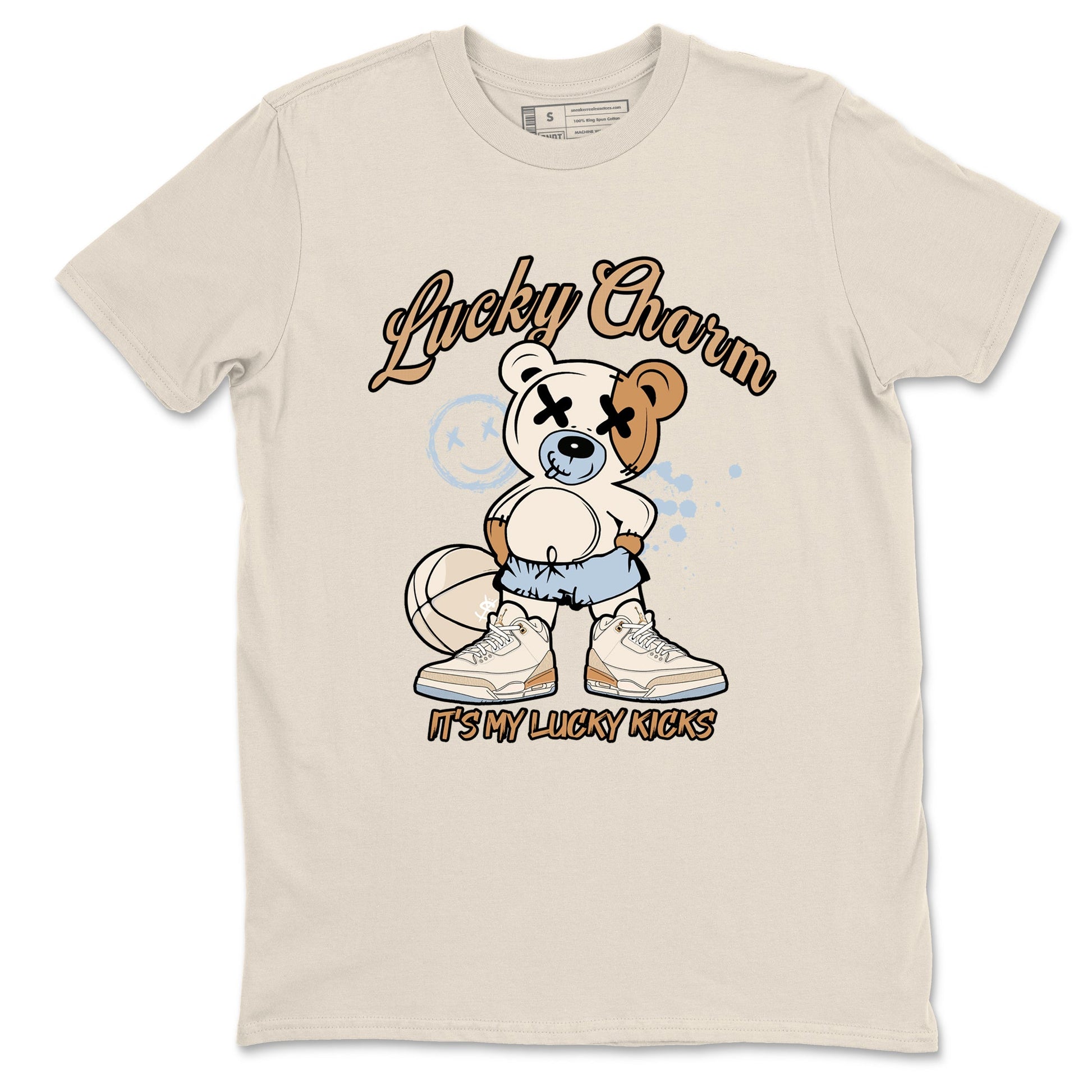 Sneaker match tees – Sneaker Tees To Match Air Jordan 3 Champagne and Oysters Shoes – Lucky Charm Tee Natural 2
