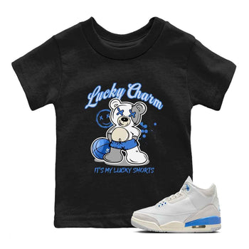 3s Lucky Shorts shirts to match jordans Lucky Charm best t shirts to wear with jordans Air Jordan 3 Lucky Shorts match shoes to clothes SNRT Sneaker Tees Youth Baby Black 1 tee
