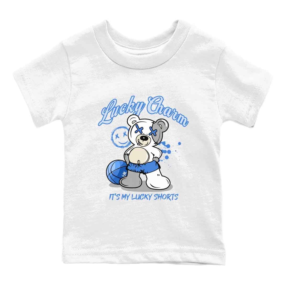3s Lucky Shorts shirts to match jordans Lucky Charm best t shirts to wear with jordans Air Jordan 3 Lucky Shorts match shoes to clothes SNRT Sneaker Tees Youth Baby White 2 tee