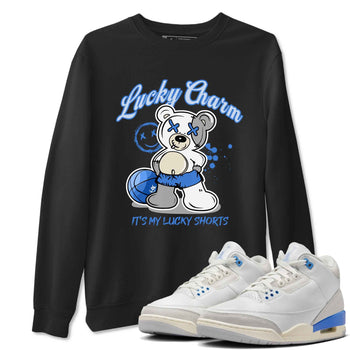 3s Lucky Shorts shirts to match jordans Lucky Charm best t shirts to wear with jordans Air Jordan 3 Lucky Shorts match shoes to clothes SNRT Sneaker Tees unisex cotton Black 1 shirts