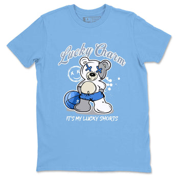 3s Lucky Shorts shirts to match jordans Lucky Charm best t shirts to wear with jordans Air Jordan 3 Lucky Shorts match shoes to clothes SNRT Sneaker Tees unisex cotton Carolina Blue 2 shirts