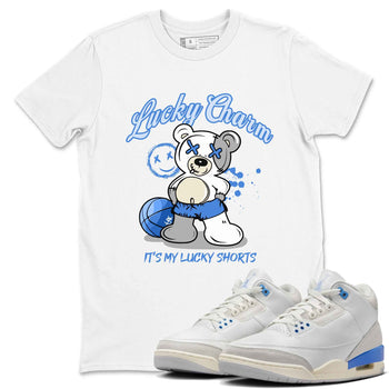 3s Lucky Shorts shirts to match jordans Lucky Charm best t shirts to wear with jordans Air Jordan 3 Lucky Shorts match shoes to clothes SNRT Sneaker Tees unisex cotton White 1 shirts