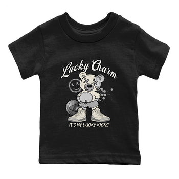 3s Sail and Cement Grey shirts to match jordans Lucky Charm sneaker match tees Air Jordan 3 Retro Sail and Cement Grey match shoes to clothes SNRT Sneaker Tees Youth Baby Black 2 tee
