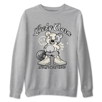3s Sail and Cement Grey shirts to match jordans Lucky Charm sneaker match tees Air Jordan 3 Retro Sail and Cement Grey match shoes to clothes SNRT Sneaker Tees unisex cotton Heather Grey 2 shirts