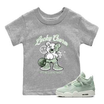 4s seafoam shirts to match jordans Lucky Charm sneaker match tees Air Jordan 4 Abundance match shoes to clothes SNRT Sneaker Tees Youth Baby Heather Grey 1 tee