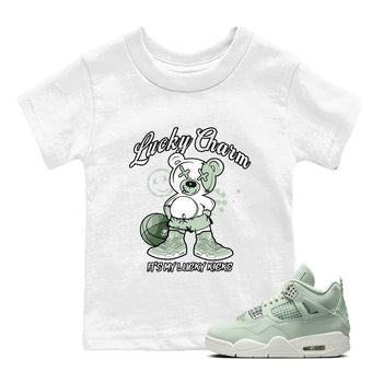 4s seafoam shirts to match jordans Lucky Charm sneaker match tees Air Jordan 4 Abundance match shoes to clothes SNRT Sneaker Tees Youth Baby White 1 tee