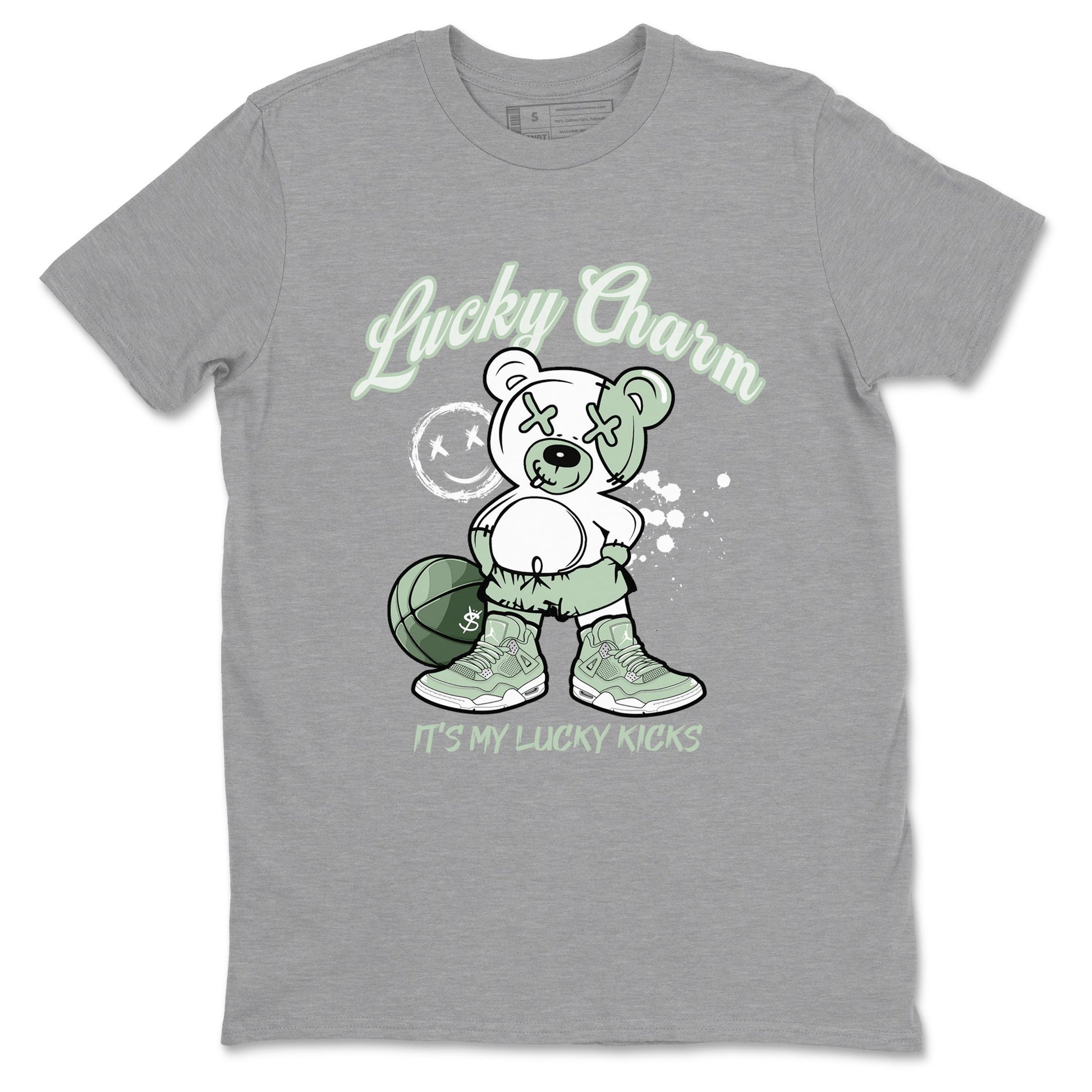 4s seafoam shirts to match jordans Lucky Charm sneaker match tees Air Jordan 4 Abundance match shoes to clothes SNRT Sneaker Tees unisex cotton Heather Grey 2 shirts