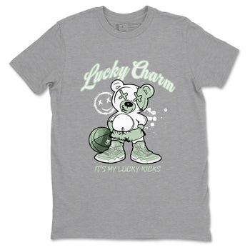 4s seafoam shirts to match jordans Lucky Charm sneaker match tees Air Jordan 4 Abundance match shoes to clothes SNRT Sneaker Tees unisex cotton Heather Grey 2 shirts