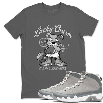 9s Cool Grey shirts to match jordans Lucky Charm sneaker match tees Air Jordan 9 Retro Cool Grey match shoes to clothes SNRT Sneaker Tees unisex cotton Cool Grey 1 shirts