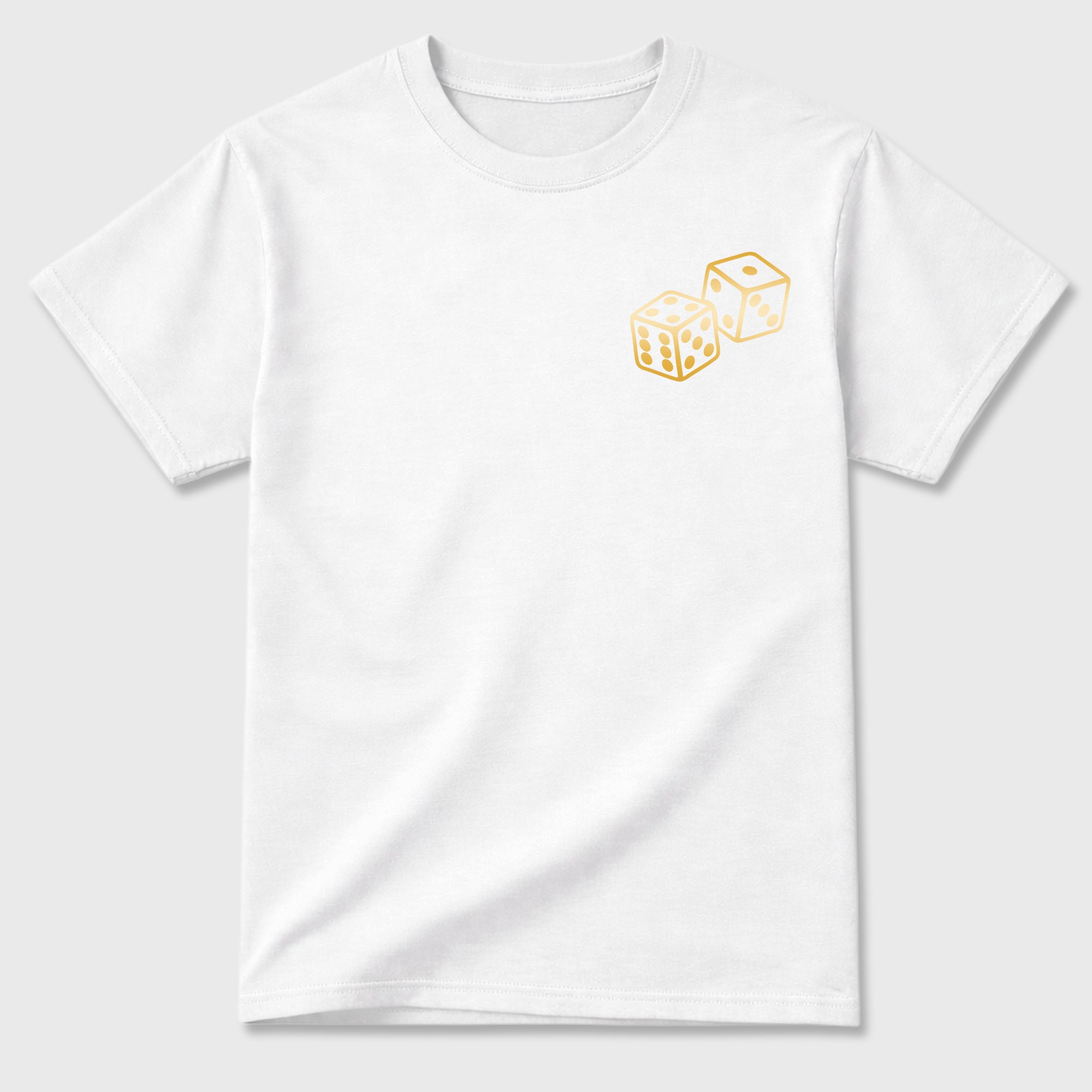 Lucky Is a Mindset front and back graphic tee styled to complete your fit with the 11s Mother's Day Gold, shown in White.