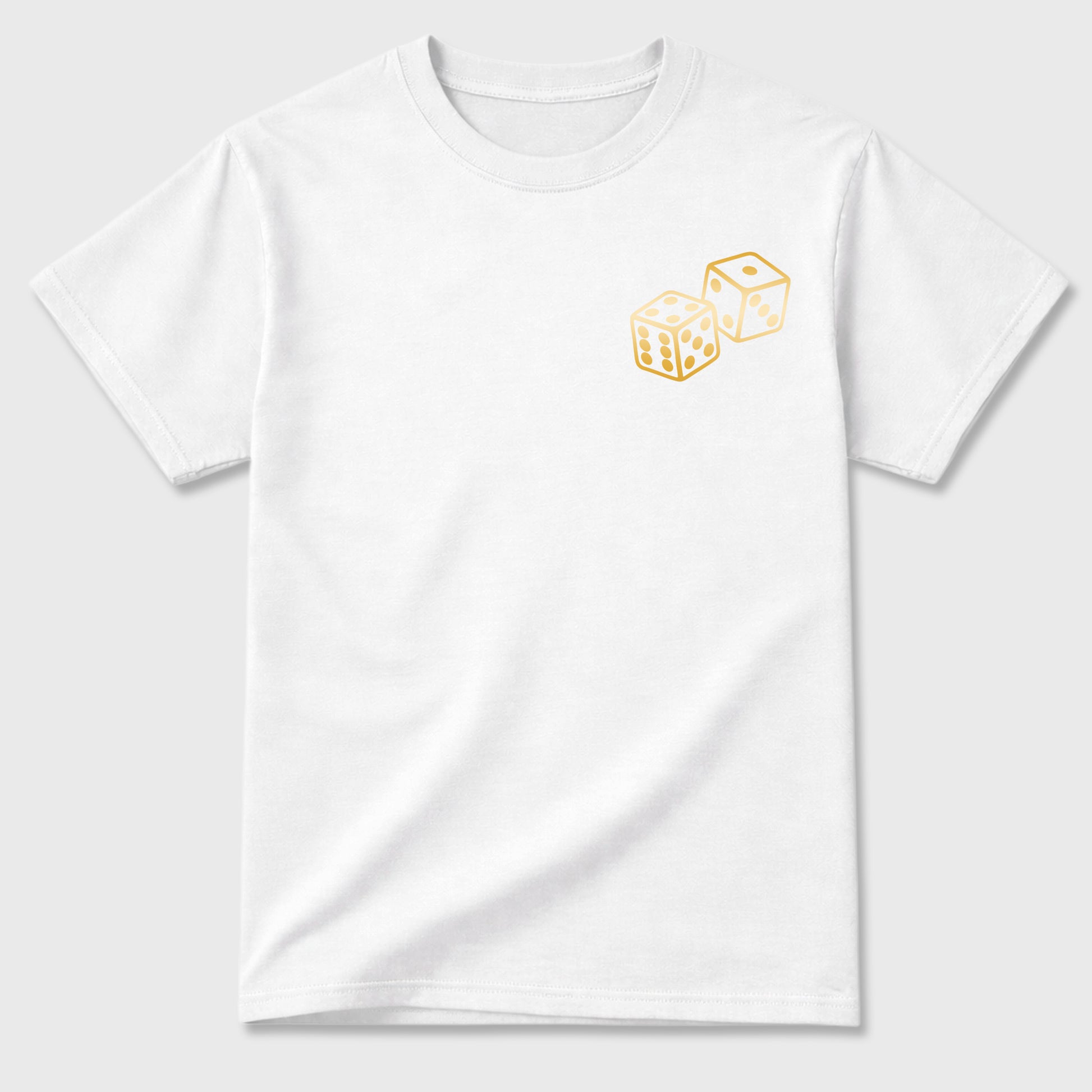 Lucky Is a Mindset front and back graphic tee styled to complete your fit with the 11s Mother's Day Gold, shown in White.