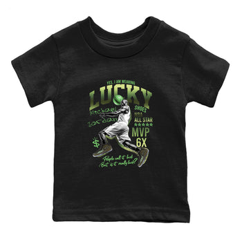 Sneaker match tees – Sneaker Tees To Match Air Foamposite One Pine Green Shoes – Lucky Player Kids T-Shirt Black 2