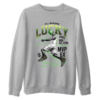 Sneaker match tees – Sneaker Tees To Match Air Foamposite One Pine Green Shoes – Lucky Player Tee Heather Grey 2