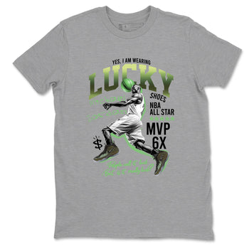 Sneaker match tees – Sneaker Tees To Match Air Foamposite One Pine Green Shoes – Lucky Player Tee Heather Grey 2