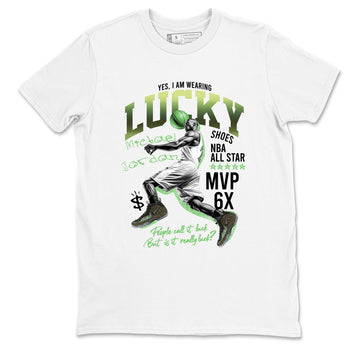 Sneaker match tees – Sneaker Tees To Match Air Foamposite One Pine Green Shoes – Lucky Player Tee White 2