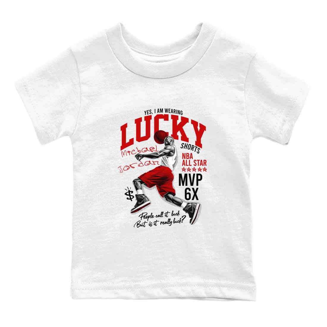 1s Black Toe Reimagined shirts to match jordans Lucky Player best t shirts to wear with jordans AJ1 High OG Black Toe Reimagined match shoes to clothes SNRT Sneaker Tees Youth Baby White 2 tee