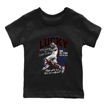 1s Rare Air shirts to match jordans Lucky Player sneaker match tees Air Jordan 1 High OG Rare Air Deep Royal Blue match shoes to clothes SNRT Sneaker Tees Youth Baby Black 2 tee