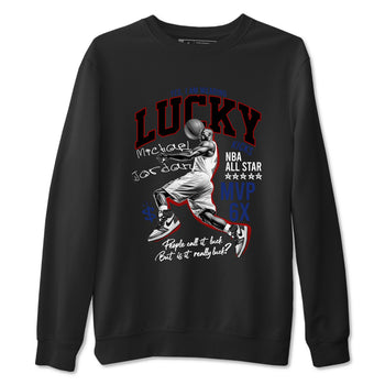 1s Rare Air shirts to match jordans Lucky Player sneaker match tees Air Jordan 1 High OG Rare Air Deep Royal Blue match shoes to clothes SNRT Sneaker Tees unisex cotton Black 2 shirts