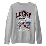 1s Rare Air shirts to match jordans Lucky Player sneaker match tees Air Jordan 1 High OG Rare Air Deep Royal Blue match shoes to clothes SNRT Sneaker Tees unisex cotton Heather Grey 2 shirts
