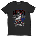 1s Rare Air shirts to match jordans Lucky Player sneaker match tees Air Jordan 1 High OG Rare Air Deep Royal Blue match shoes to clothes SNRT Sneaker Tees unisex cotton Black 2 shirts