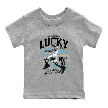 Sneaker match tees – Sneaker Tees To Match Air Jordan 11 Gamma Shoes – Lucky Player Kids T-Shirt Heather Grey 2
