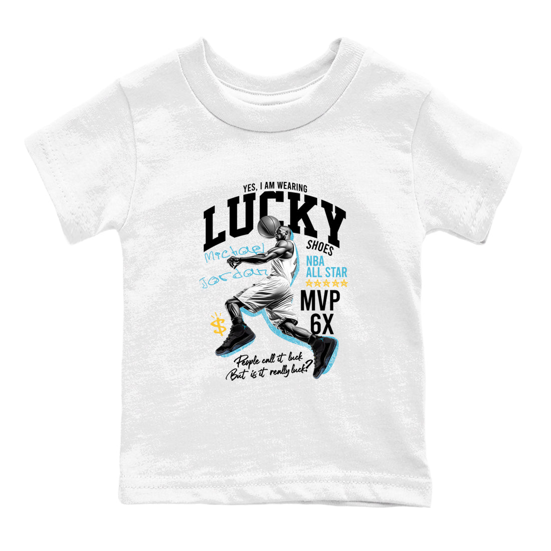 Sneaker match tees – Sneaker Tees To Match Air Jordan 11 Gamma Shoes – Lucky Player Kids T-Shirt White 2