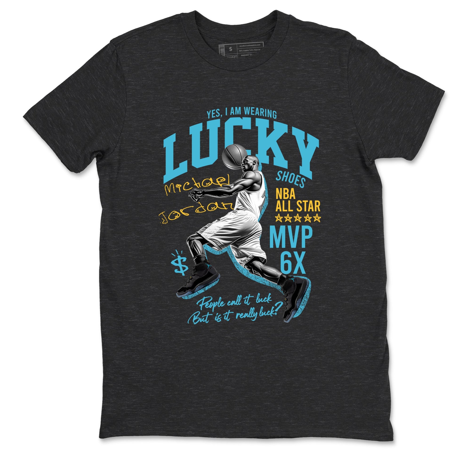 Sneaker match tees – Sneaker Tees To Match Air Jordan 11 Gamma Shoes – Lucky Player Tee Charcoal Heather 2