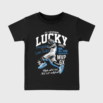 Sneaker match tees – Sneaker Tees To Match Air Jordan 11 University Blue Shoes – Lucky Player Kids T-Shirt Black 2