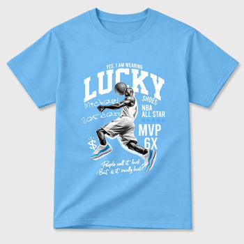 Sneaker match tees – Sneaker Tees To Match Air Jordan 11 University Blue Shoes – Lucky Player Tee Carolina Blue 2