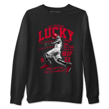 12s Flu Game shirts to match jordans Lucky Player best t shirts to wear with jordans Air Jordan 12 Retro Flu Black and Varsity Red match shoes to clothes SNRT Sneaker Tees unisex cotton Black 2 shirts