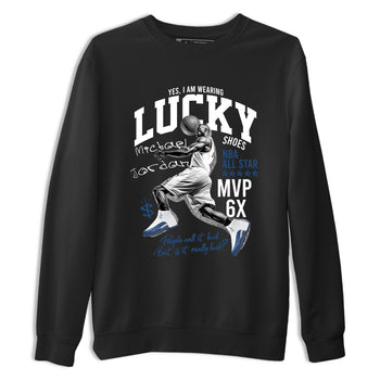 Sneaker match tees – Sneaker Tees To Match Air Jordan 12 French Blue Shoes – Lucky Player Tee Black 2