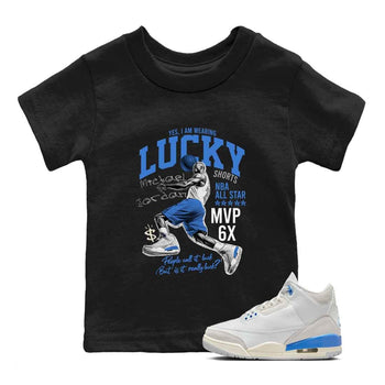 3s Lucky Shorts shirts to match jordans Lucky Player best t shirts to wear with jordans Air Jordan 3 Lucky Shorts match shoes to clothes SNRT Sneaker Tees Youth Baby Black 1 tee