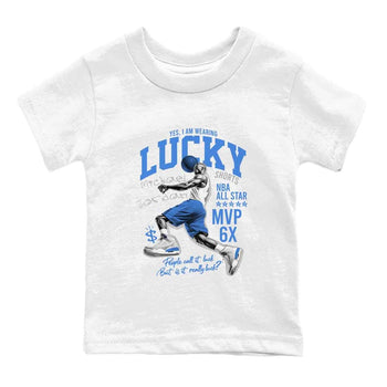 3s Lucky Shorts shirts to match jordans Lucky Player best t shirts to wear with jordans Air Jordan 3 Lucky Shorts match shoes to clothes SNRT Sneaker Tees Youth Baby White 2 tee