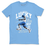 3s Lucky Shorts shirts to match jordans Lucky Player best t shirts to wear with jordans Air Jordan 3 Lucky Shorts match shoes to clothes SNRT Sneaker Tees unisex cotton Carolina Blue 2 shirts