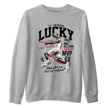 Sneaker match tees – Sneaker Tees To Match Air Jordan 4 Flight Club Shoes – Lucky Player Tee Heather Grey 2