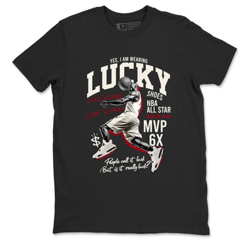 Sneaker match tees – Sneaker Tees To Match Air Jordan 4 Flight Club Shoes – Lucky Player Tee Black 2