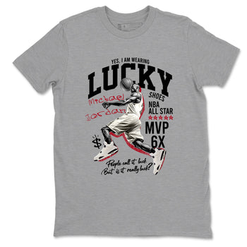 Sneaker match tees – Sneaker Tees To Match Air Jordan 4 Flight Club Shoes – Lucky Player Tee Heather Grey 2