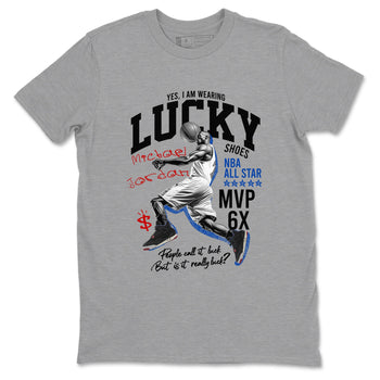 Sneaker match tees – Sneaker Tees To Match Jordan 4 Retro Rare Air Shoes – Lucky Player Tee Heather Grey 2