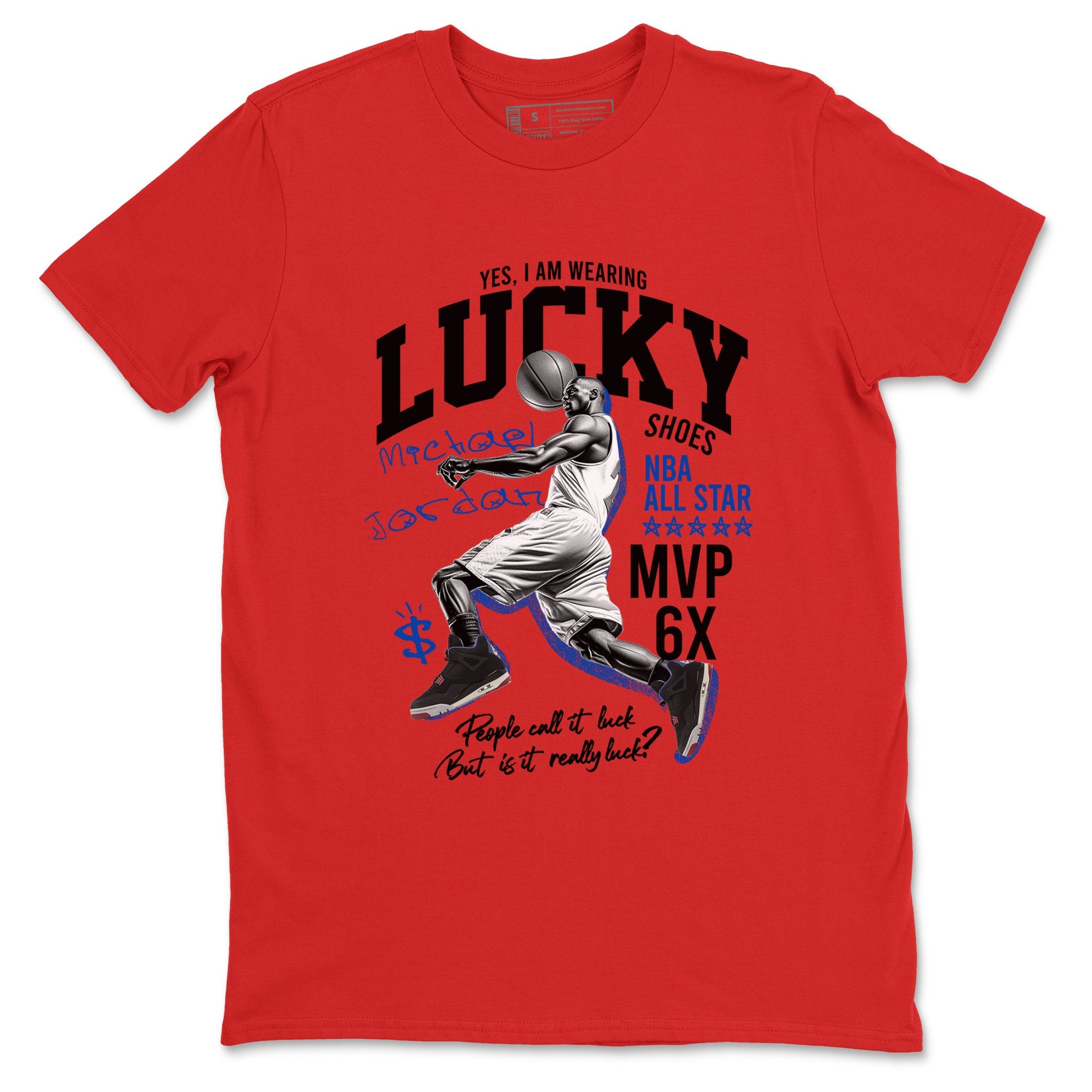 Sneaker match tees – Sneaker Tees To Match Jordan 4 Retro Rare Air Shoes – Lucky Player Tee Red 2