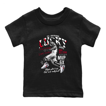 Sneaker match tees – Sneaker Tees To Match Air Jordan 8 Bunny Shoes Air Jordan 8 Bunny White and True Red – Lucky Player Kids T-Shirt Black 2