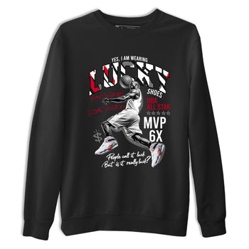 Sneaker match tees – Sneaker Tees To Match Air Jordan 8 Bunny Shoes Air Jordan 8 Bunny White and True Red – Lucky Player Tee Black 2