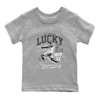 9s Cool Grey shirts to match jordans Lucky Player sneaker match tees Air Jordan 9 Retro Cool Grey match shoes to clothes SNRT Sneaker Tees Youth Baby Heather Grey 2 tee
