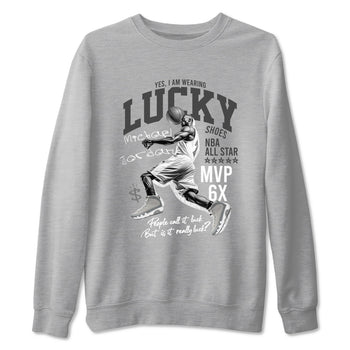 9s Cool Grey shirts to match jordans Lucky Player sneaker match tees Air Jordan 9 Retro Cool Grey match shoes to clothes SNRT Sneaker Tees unisex cotton Heather Grey 2 shirts