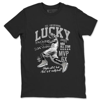 9s Cool Grey shirts to match jordans Lucky Player sneaker match tees Air Jordan 9 Retro Cool Grey match shoes to clothes SNRT Sneaker Tees unisex cotton Black 2 shirts
