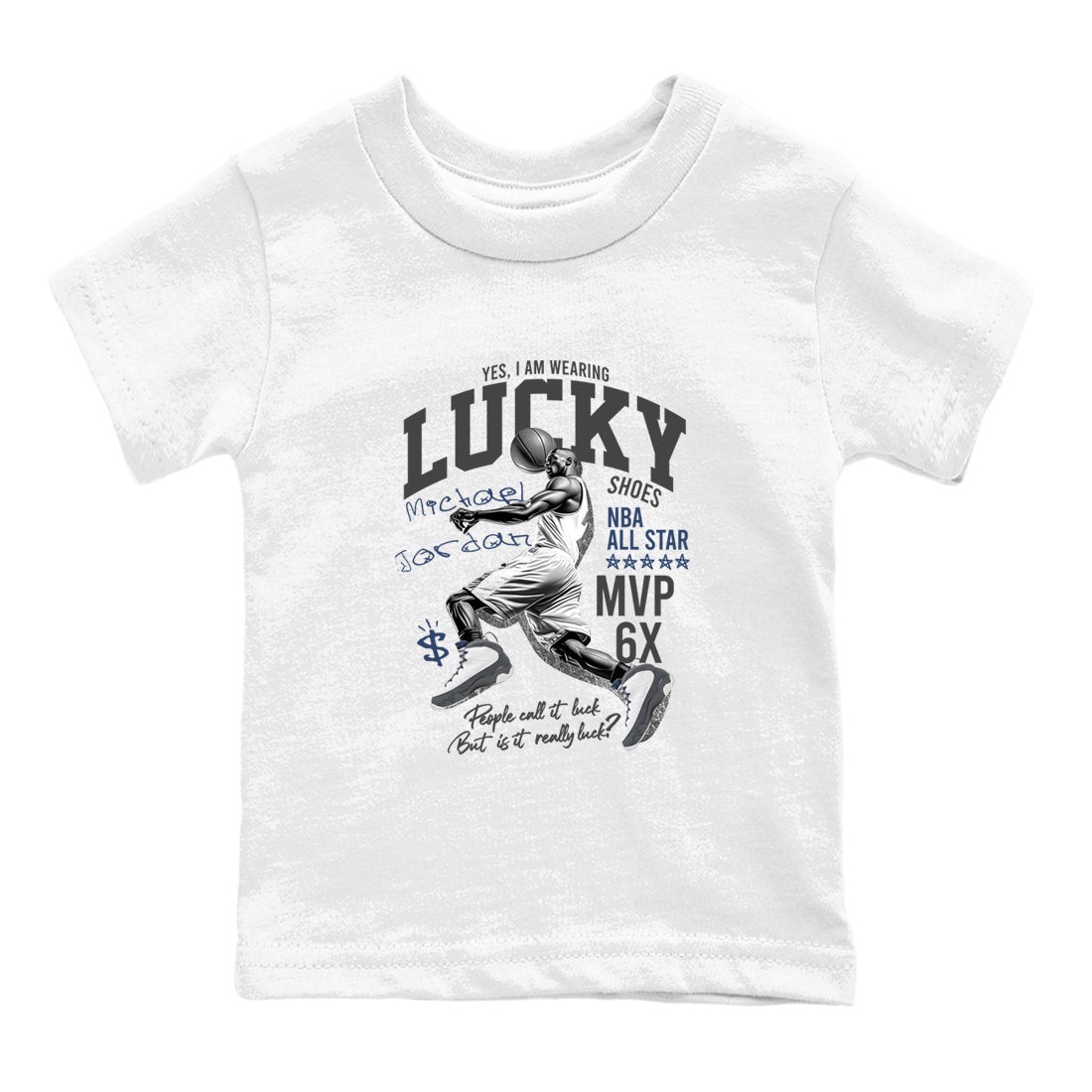 Perfect Valentine's Day Gifts graphic tee  – Sneaker Tees To Match Air Jordan 9 Flint Grey – Lucky Player Kids Graphic T-Shirt White 2