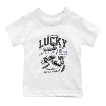 Perfect Valentine's Day Gifts graphic tee  – Sneaker Tees To Match Air Jordan 9 Flint Grey – Lucky Player Kids Graphic T-Shirt White 2
