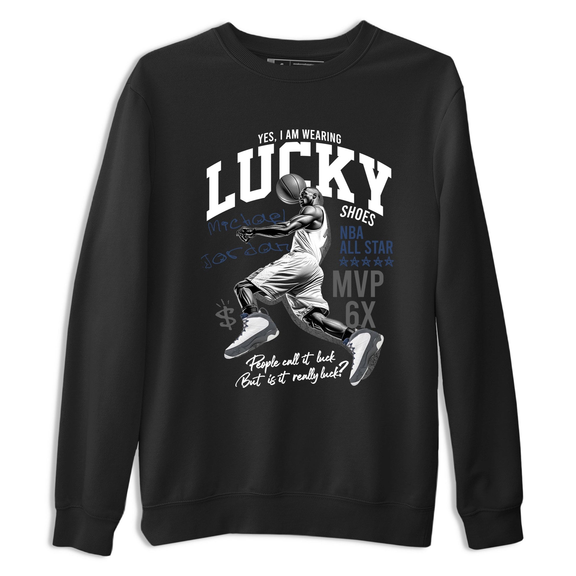 Perfect Valentine's Day Gifts graphic tee  – Sneaker Tees To Match Air Jordan 9 Flint Grey – Lucky Player Tee Black 2