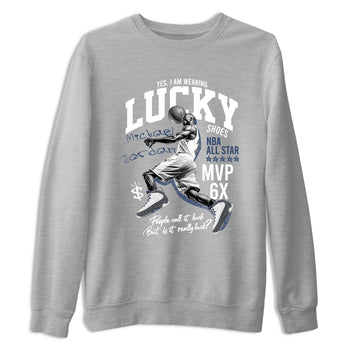 Perfect Valentine's Day Gifts graphic tee  – Sneaker Tees To Match Air Jordan 9 Flint Grey – Lucky Player Tee Heather Grey 2