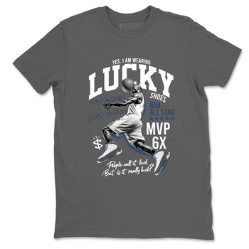 Perfect Valentine's Day Gifts graphic tee  – Sneaker Tees To Match Air Jordan 9 Flint Grey – Lucky Player Tee Cool Grey 2