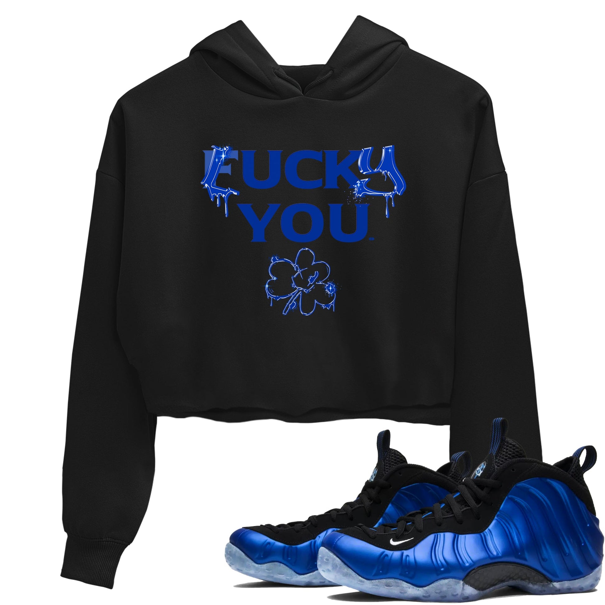 Foams One Royal shirts to match jordans Lucky You sneaker match tees Air Foamposite One Royal match shoes to clothes SNRT Sneaker Tees unisex cotton Black 1 crop tee